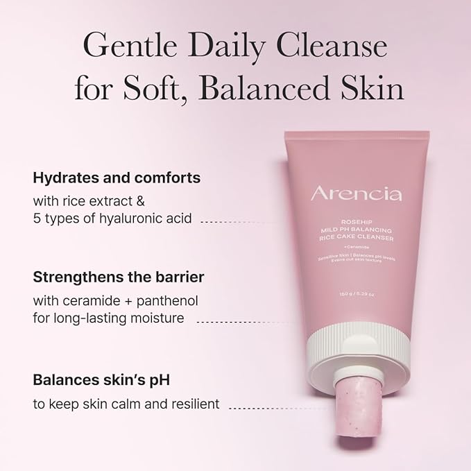 Rosehip Mild pH Balancing Rice Cake Cleanser